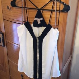 Black and white embellished forever 21 tank